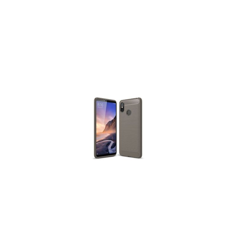 Kryt Na Xiaomi Mi Max 3 Kartáčovaný Uhlík