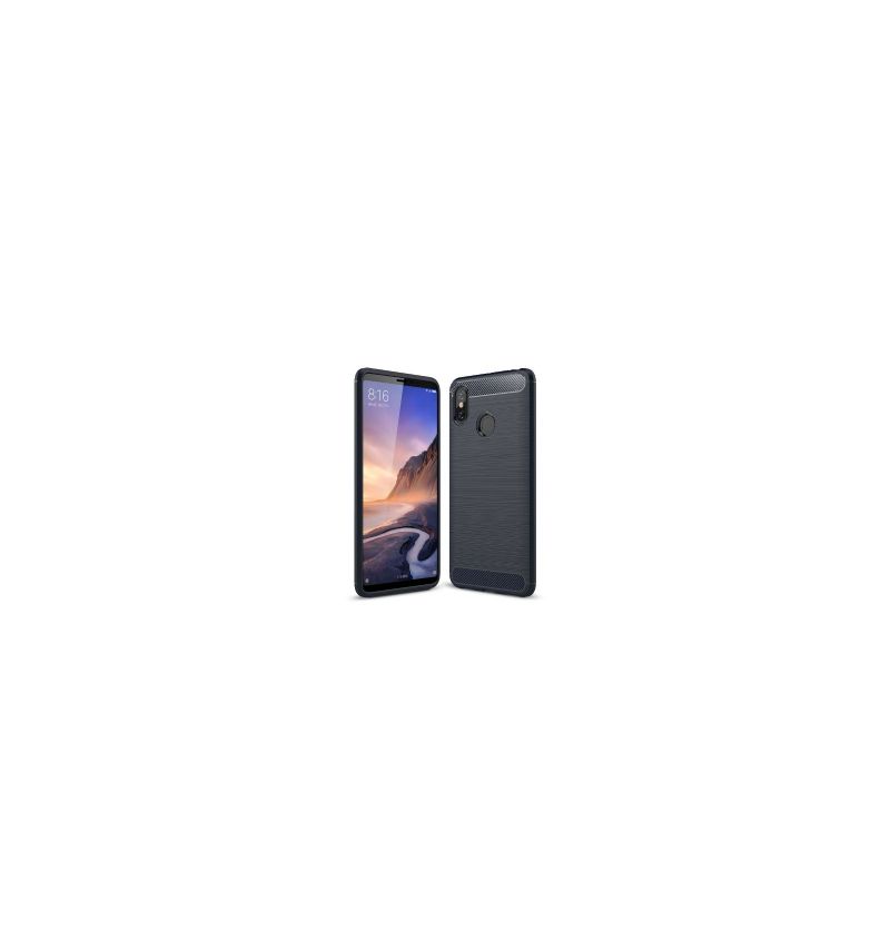 Kryt Na Xiaomi Mi Max 3 Kartáčovaný Uhlík