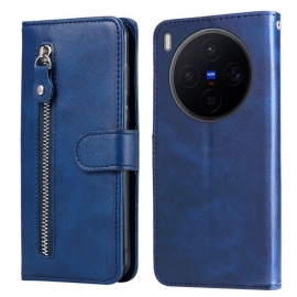 Kožený Kryt Na Vivo X300 Kapsa Na Zip