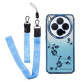 Kryt Vivo X300 Přívěsek S Květinami A Kamínky