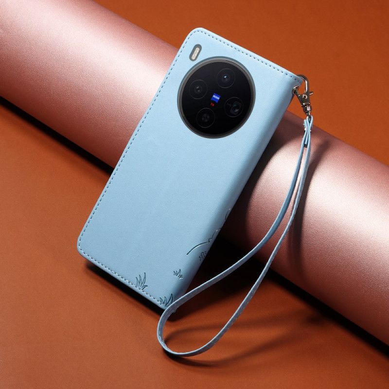 Peněženková Pouzdra Vivo X300 Kryty Na Mobil Rfid Ochrana S Gravírováním Psa