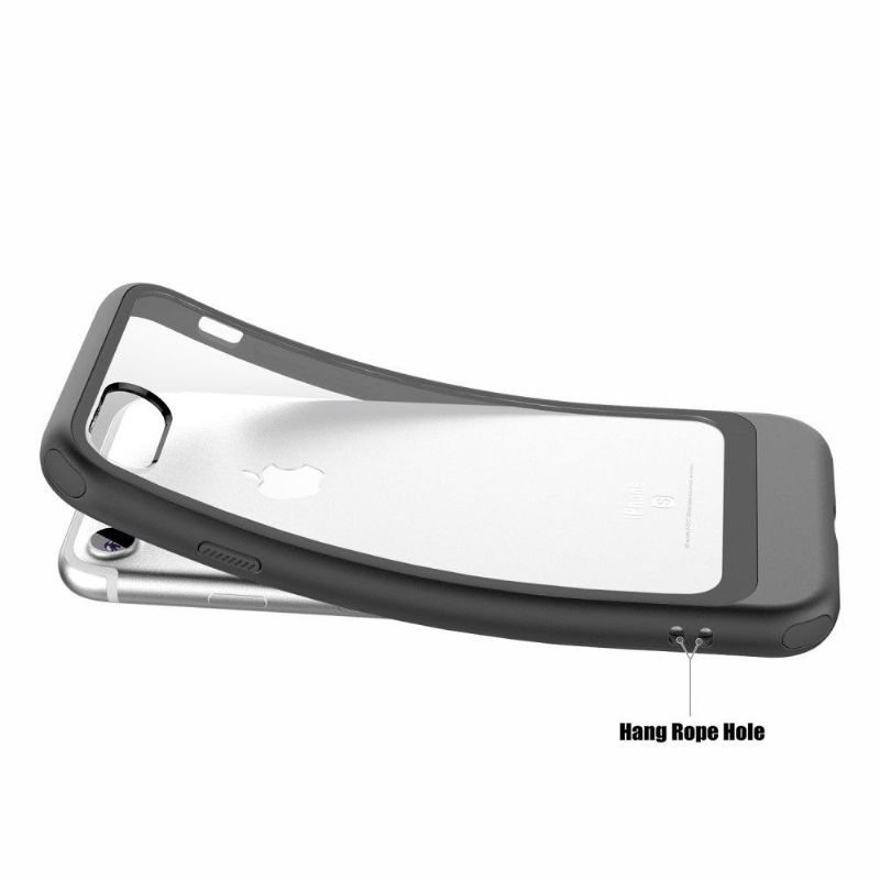 Kryt Na iPhone 7 / 8 / SE (2020) Transparentní Konturový Kovový Efekt