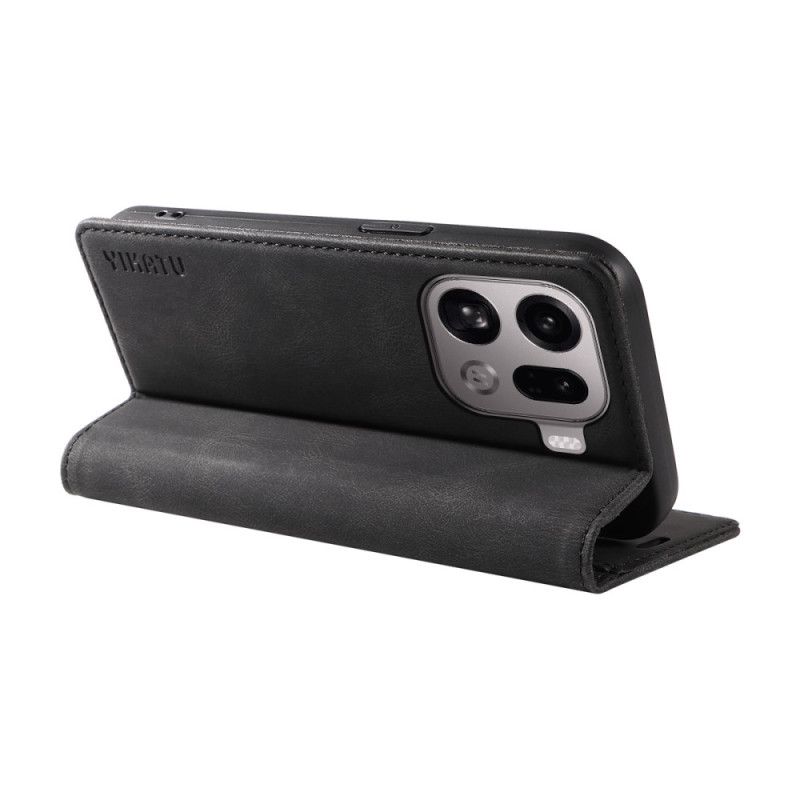 Kožené Pouzdro Folio Na Oppo Find X9 Pro 5g Yikatu Semišový Efekt