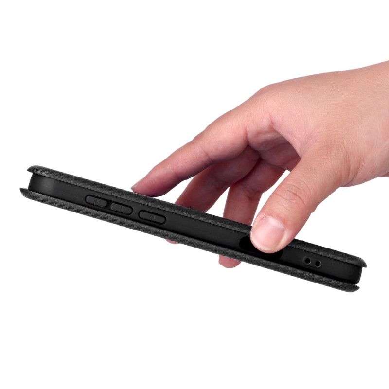 Kožené Pouzdro Folio Oppo Find X9 Pro 5g Textura Z Uhlíkových Vláken