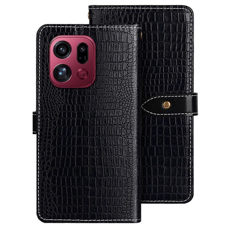 Kožený Kryt Na Oppo Find X9 Pro 5g Krokodýlí Textura Idewei