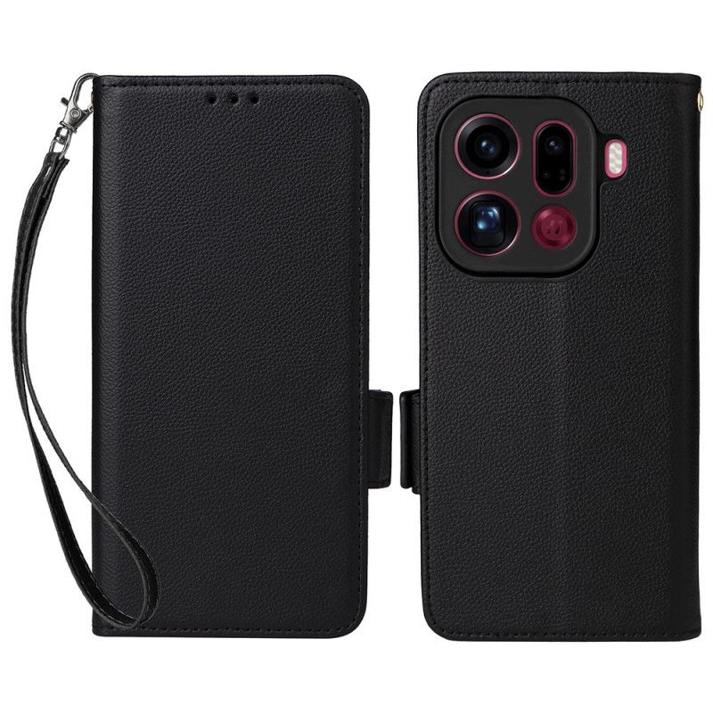 Kožený Kryt Oppo Find X9 Pro 5g Umělá Kůže S Ramínky