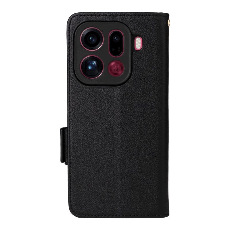 Kožený Kryt Oppo Find X9 Pro 5g Umělá Kůže S Ramínky