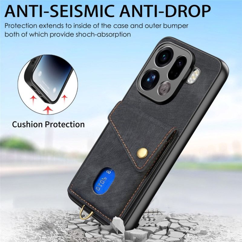 Kryt Na Oppo Find X9 Pro 5g Držák Na Karty A Šňůrka Na Krk