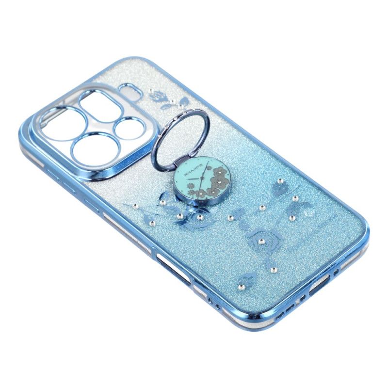 Kryt Oppo Find X9 Pro 5g Držák Na Prsteny Kadem Květiny A Kamínky