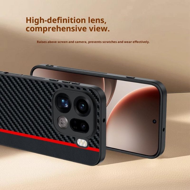 Kryt Oppo Find X9 Pro 5g Pevný S Texturou Z Uhlíkových Vláken