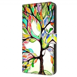 Kožený Kryt Na Samsung Galaxy A16 5g Vzor Stromu