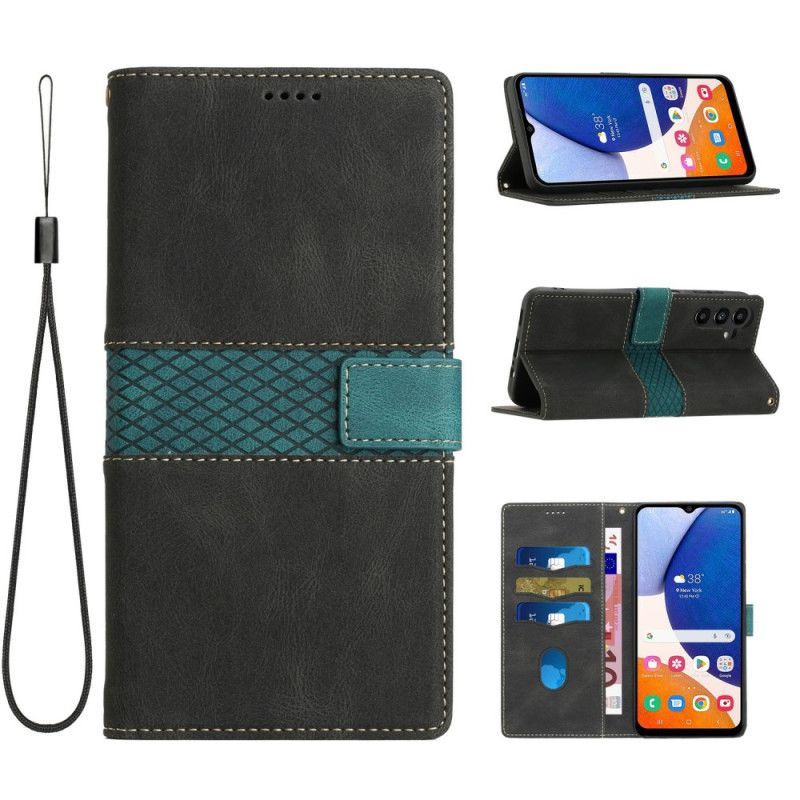 Kožený Kryt Na Samsung Galaxy A16 5g Řemínek Vlys