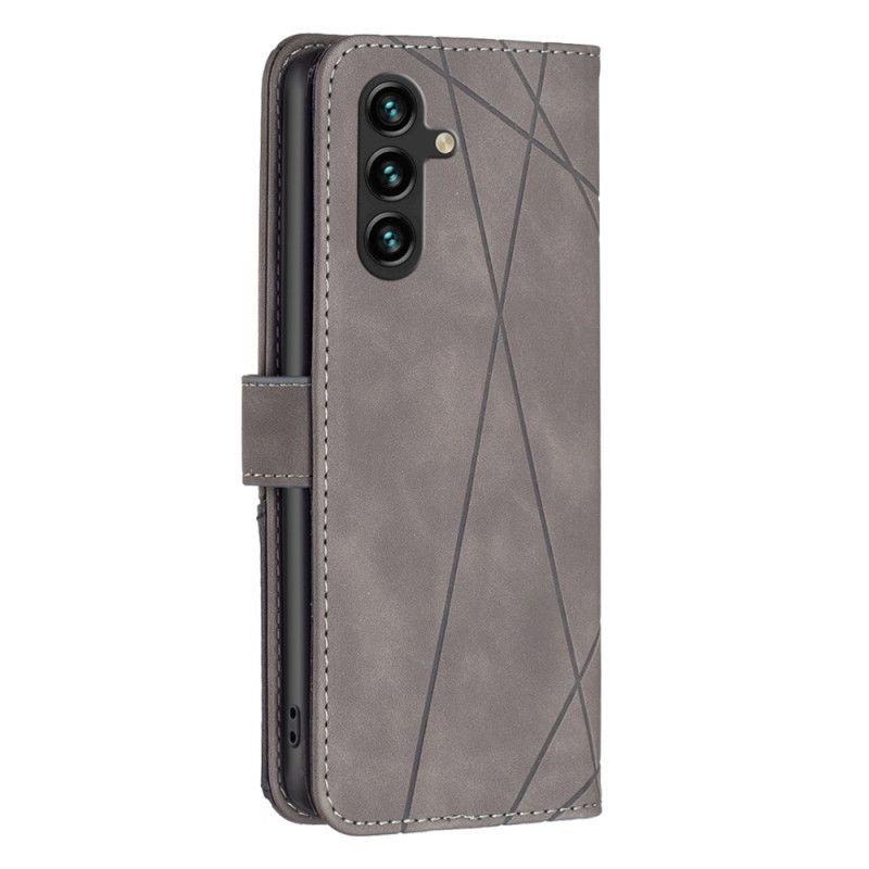 Kožený Kryt Samsung Galaxy A16 5g Binfen Color Geometrický Vzor
