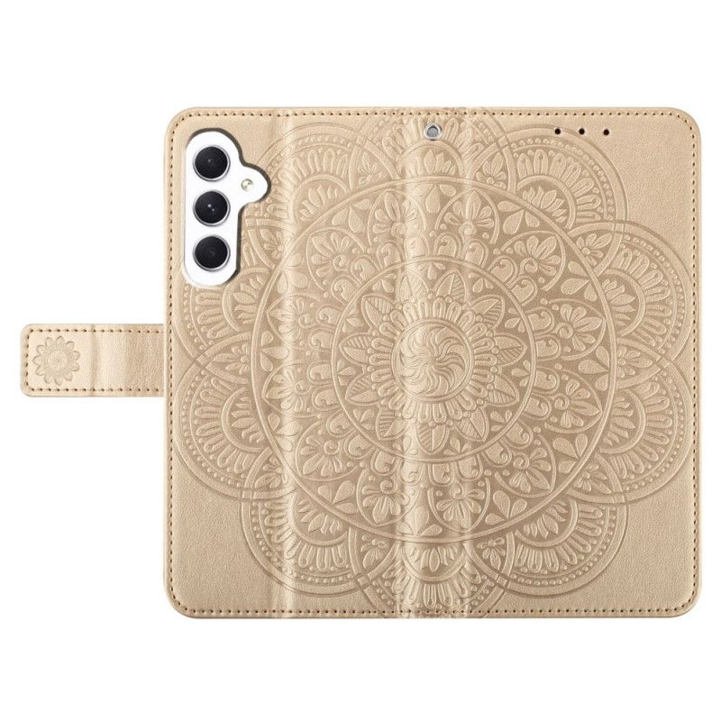 Kožený Kryt Samsung Galaxy A16 5g Design Mandaly Se Šňůrkou