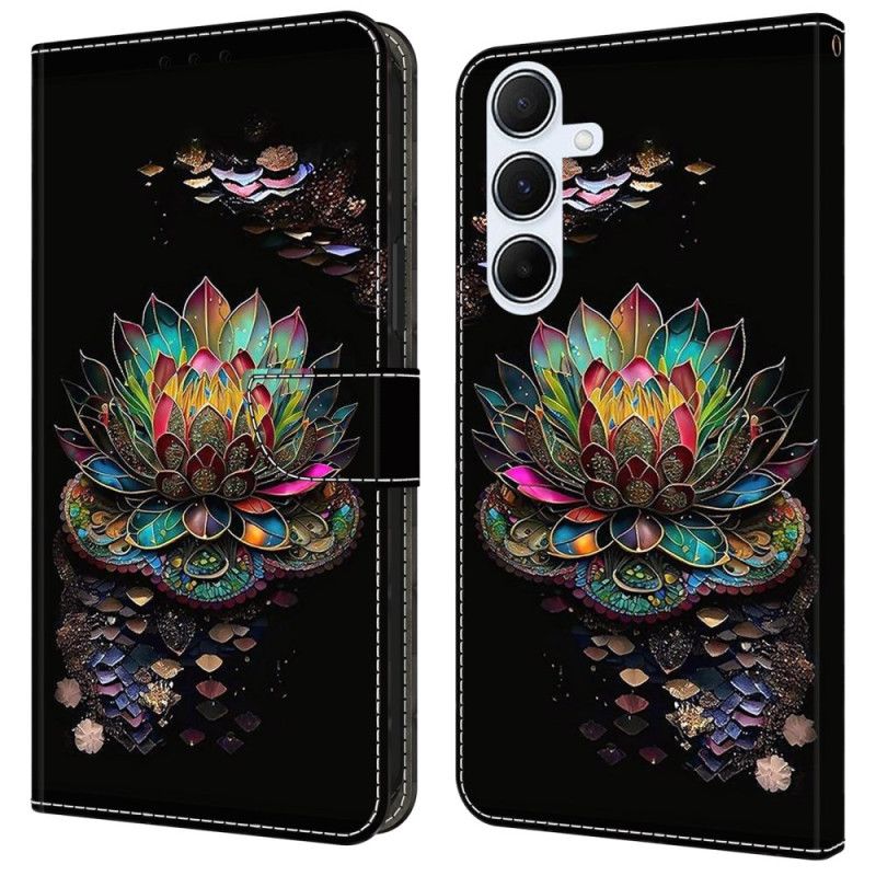 Kožený Kryt Samsung Galaxy A16 5g Květinový Vzor