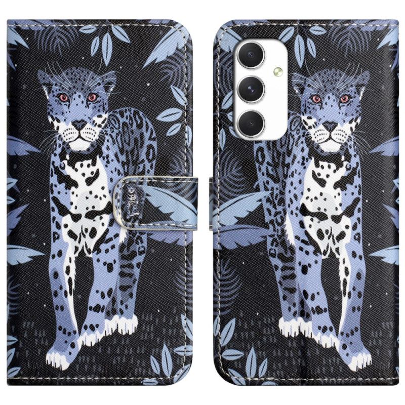 Kožený Kryt Samsung Galaxy A16 5g Leopardí Vzor