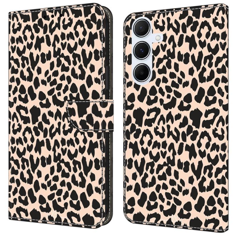 Kožený Kryt Samsung Galaxy A16 5g Leopardí Vzor