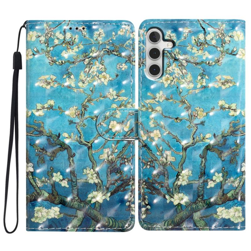 Kožený Kryt Samsung Galaxy A16 5g Meruňkové Květy