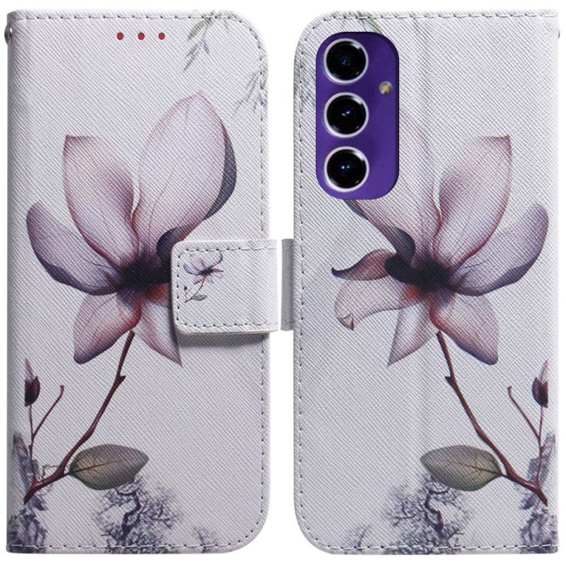 Kožený Kryt Samsung Galaxy A16 5g Růžový Květ