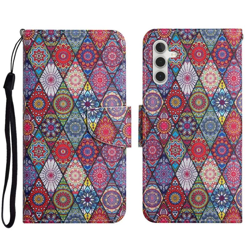 Kožený Kryt Samsung Galaxy A16 5g Vzor Kaleidoskopu