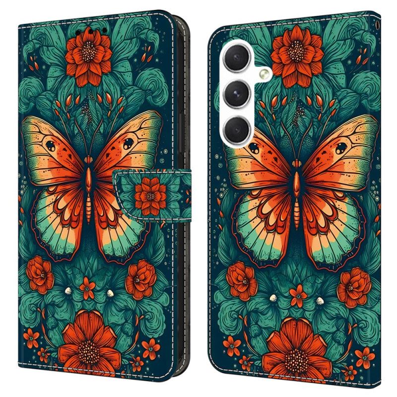 Peněženková Pouzdra Samsung Galaxy A16 5g Kryty Na Mobil Motýlí Moti