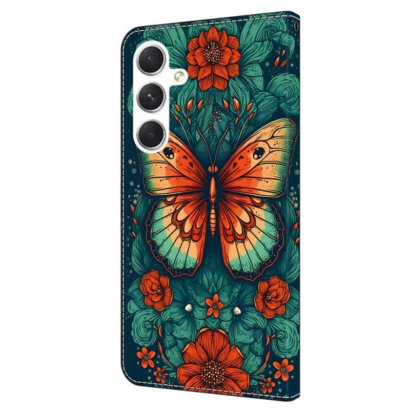 Peněženková Pouzdra Samsung Galaxy A16 5g Kryty Na Mobil Motýlí Moti