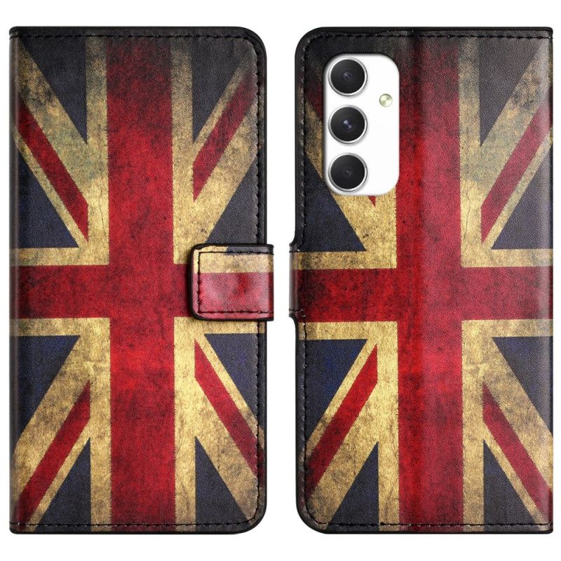 Peněženková Pouzdra Samsung Galaxy A16 5g Kryty Na Mobil Vintage Anglická Vlajka