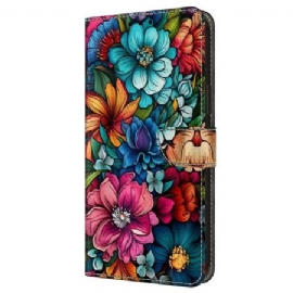Peněženková Pouzdra Samsung Galaxy A16 5g Květinový Vzor