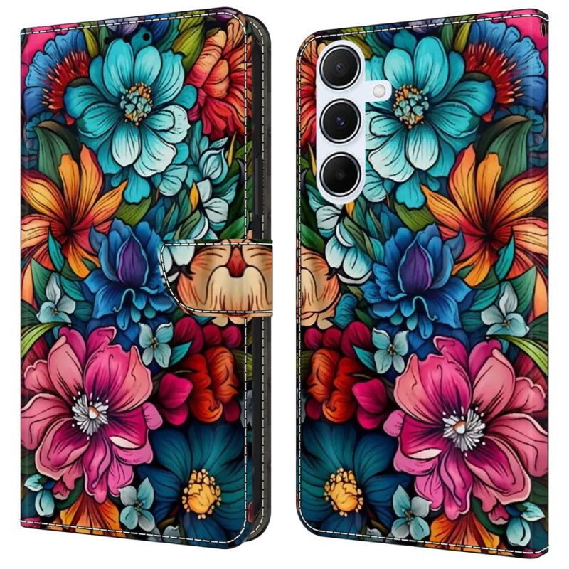 Peněženková Pouzdra Samsung Galaxy A16 5g Květinový Vzor