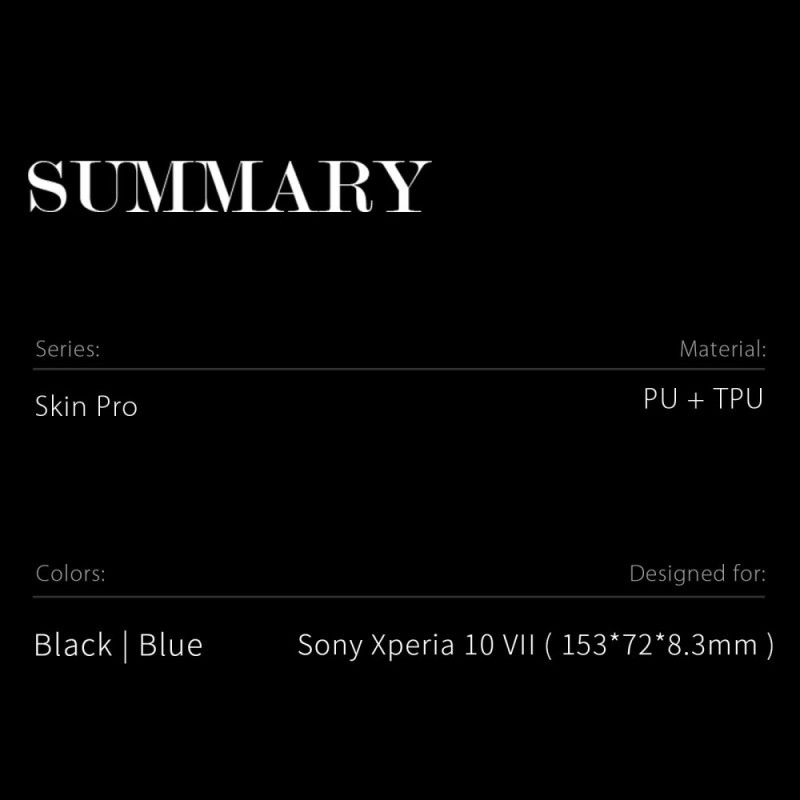 Kožené Pouzdro Folio Sony Xperia 10 Vii Skin Pro Series Dux Ducis