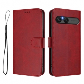 Kožený Kryt Na Sony Xperia 10 Vii Kožený Efekt