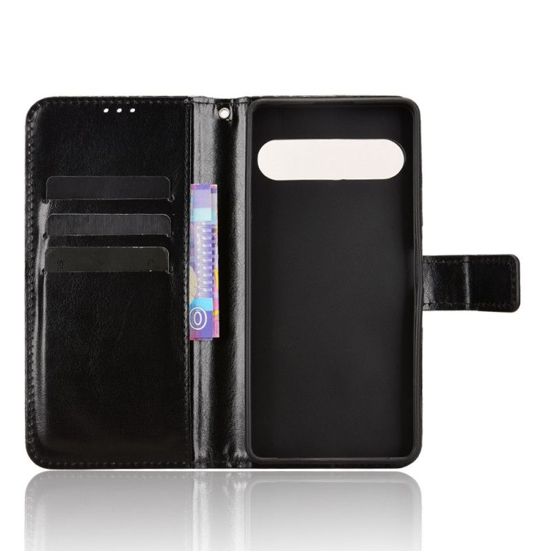 Kožený Kryt Na Sony Xperia 10 Vii Okázalá Umělá Kůže