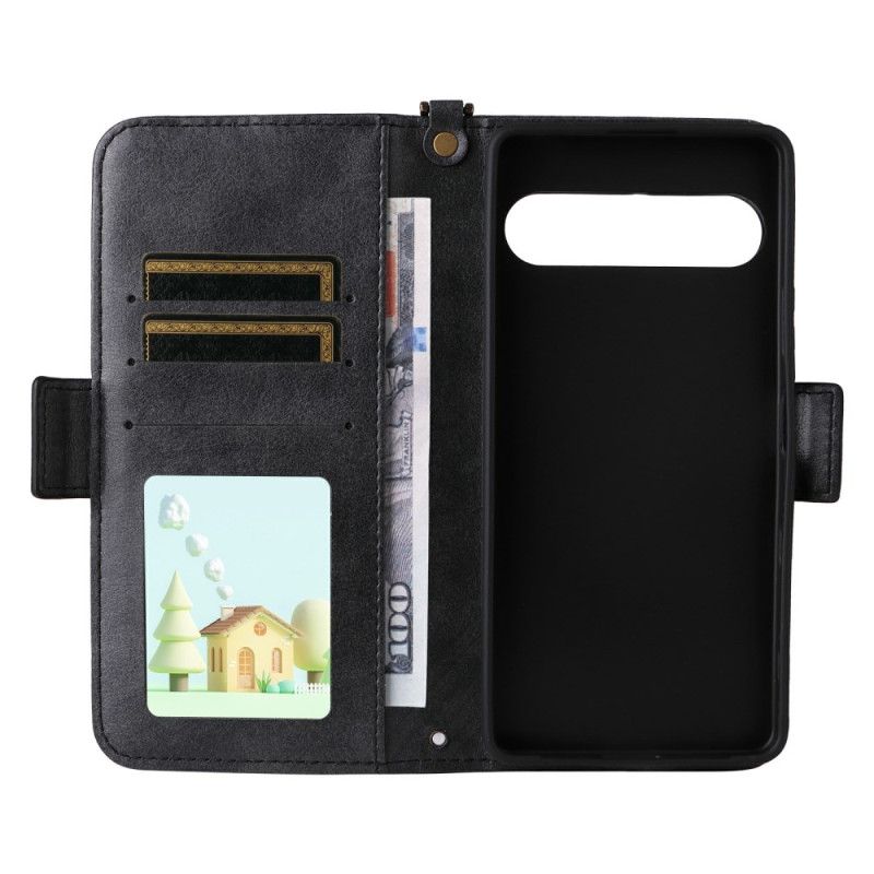 Kožený Kryt Na Sony Xperia 10 Vii Peněženka S Ramenním Popruhem