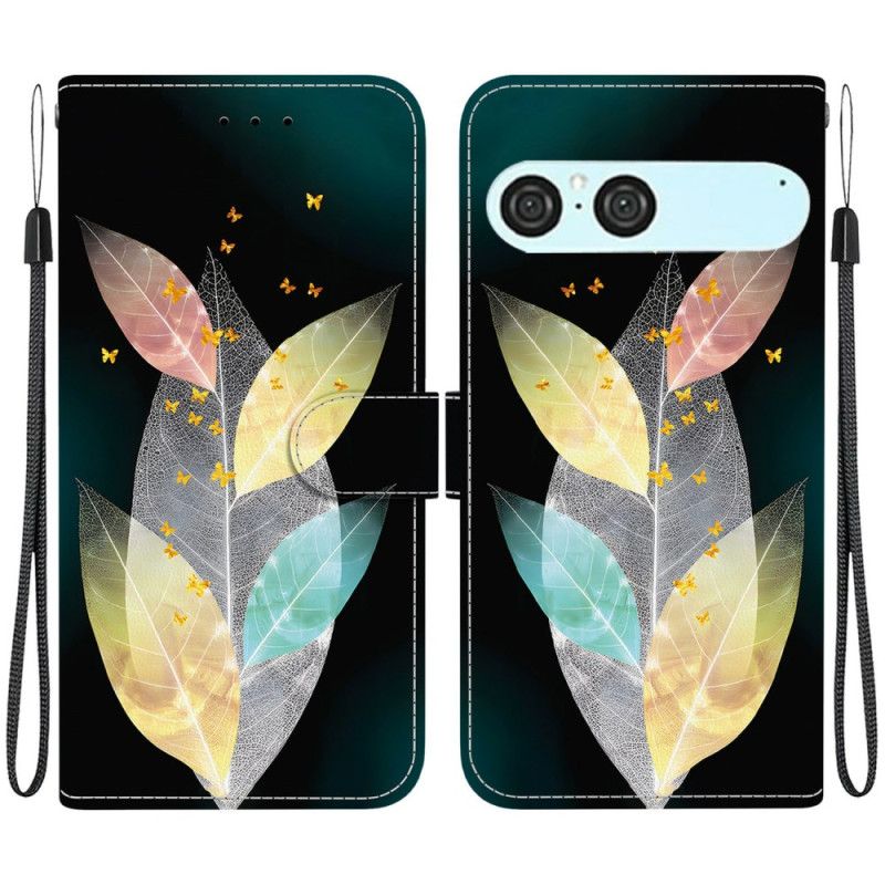 Peněženková Pouzdra Sony Xperia 10 Vii Barevné Listy