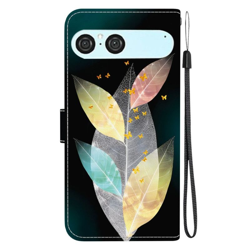 Peněženková Pouzdra Sony Xperia 10 Vii Barevné Listy