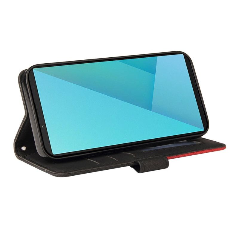 Peněženková Pouzdra Sony Xperia 10 Vii Dvoubarevná Vlnovka