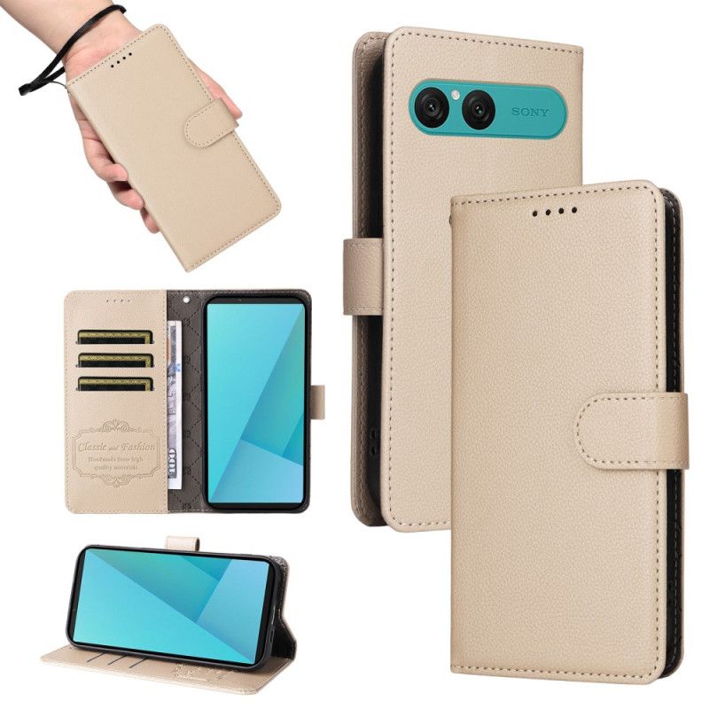 Peněženková Pouzdra Sony Xperia 10 Vii Kryty Na Mobil Kožený Efekt A Rfid Blokování