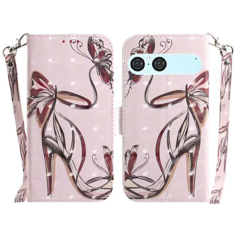 Peněženková Pouzdra Sony Xperia 10 Vii Kryty Na Mobil Páskový Podpatek