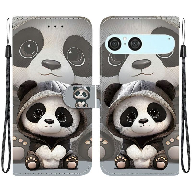 Peněženková Pouzdra Sony Xperia 10 Vii Roztomilá Panda