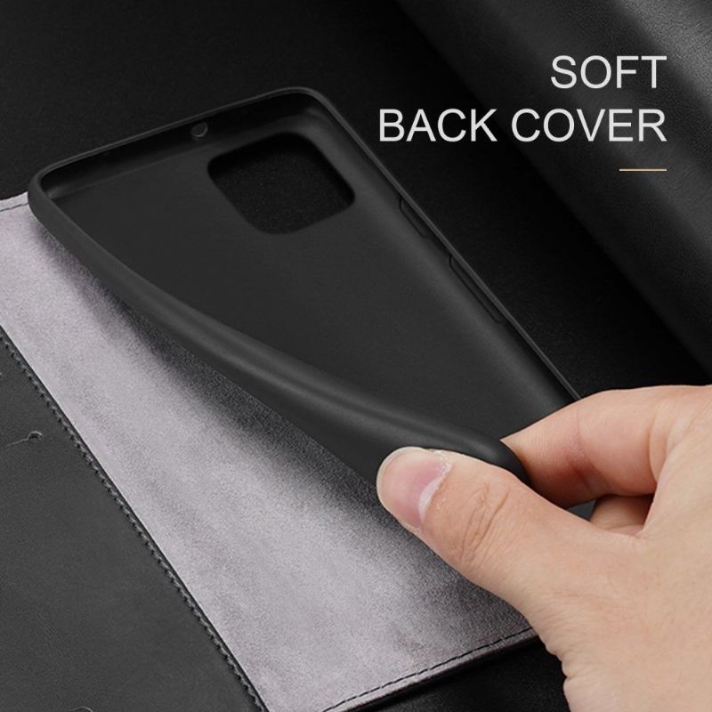 Flipové Pouzdro Na Google Pixel 4 Kožená Řada Kado - Černá