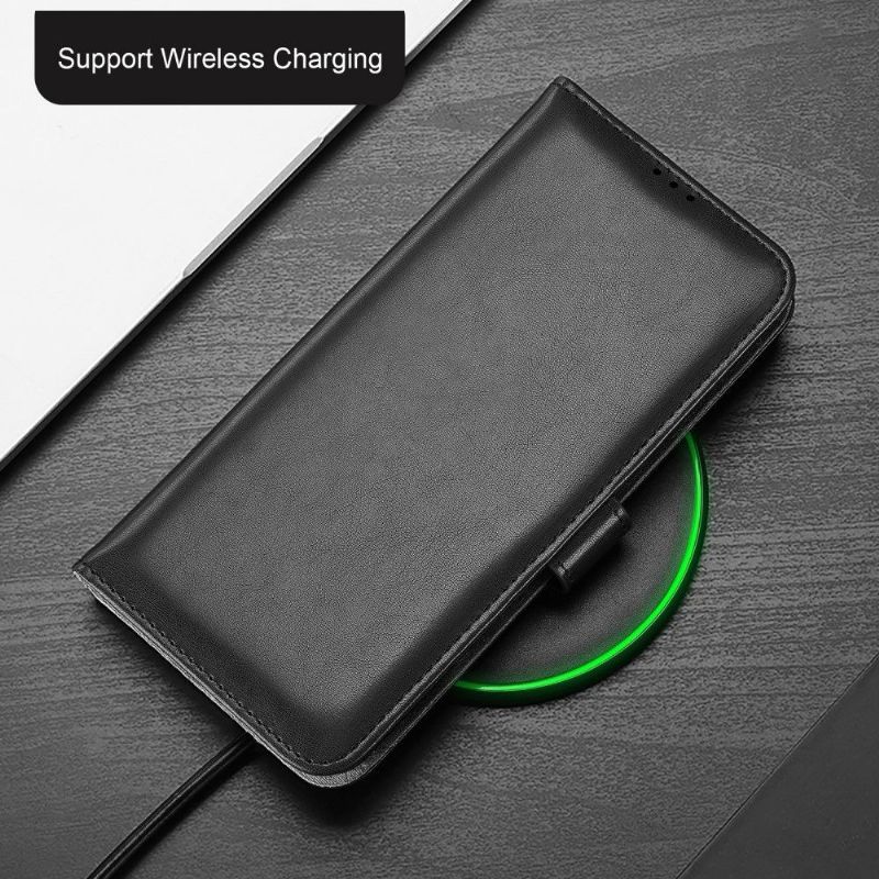 Flipové Pouzdro Na Google Pixel 4 Kožená Řada Kado - Černá