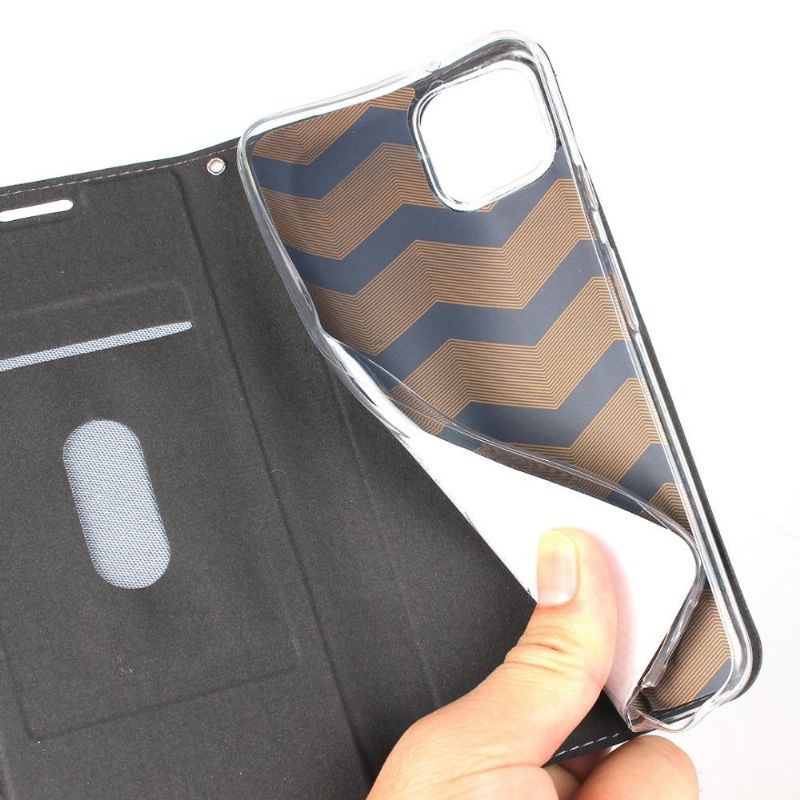 Flipové Pouzdro Na Google Pixel 4 Kožený Styl S Páskem
