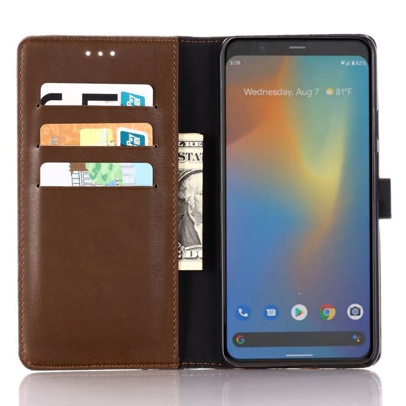 Flipové Pouzdro Na Google Pixel 4 Peněženkové Pouzdro Retro Peněženka Z Umělé Kůže