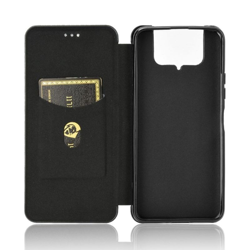 Flipové Pouzdro Na Asus Zenfone 7 / Zenfone 7 Pro Efekt Uhlíkových Vláken
