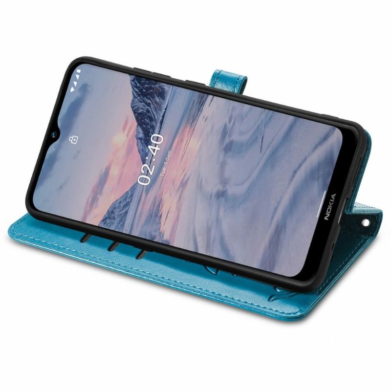 Kožené Pouzdro Na Nokia 2.4 Efekt Reliéfní Kůže Zvířat
