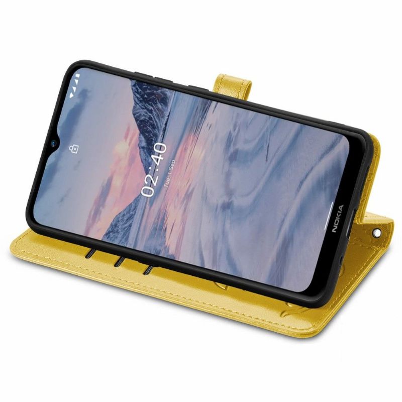 Kožené Pouzdro Na Nokia 2.4 Efekt Reliéfní Kůže Zvířat