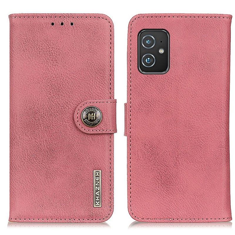 Flipové Pouzdro Na Asus Zenfone 8 Držák Karet S Koženými Efekty Khazneh