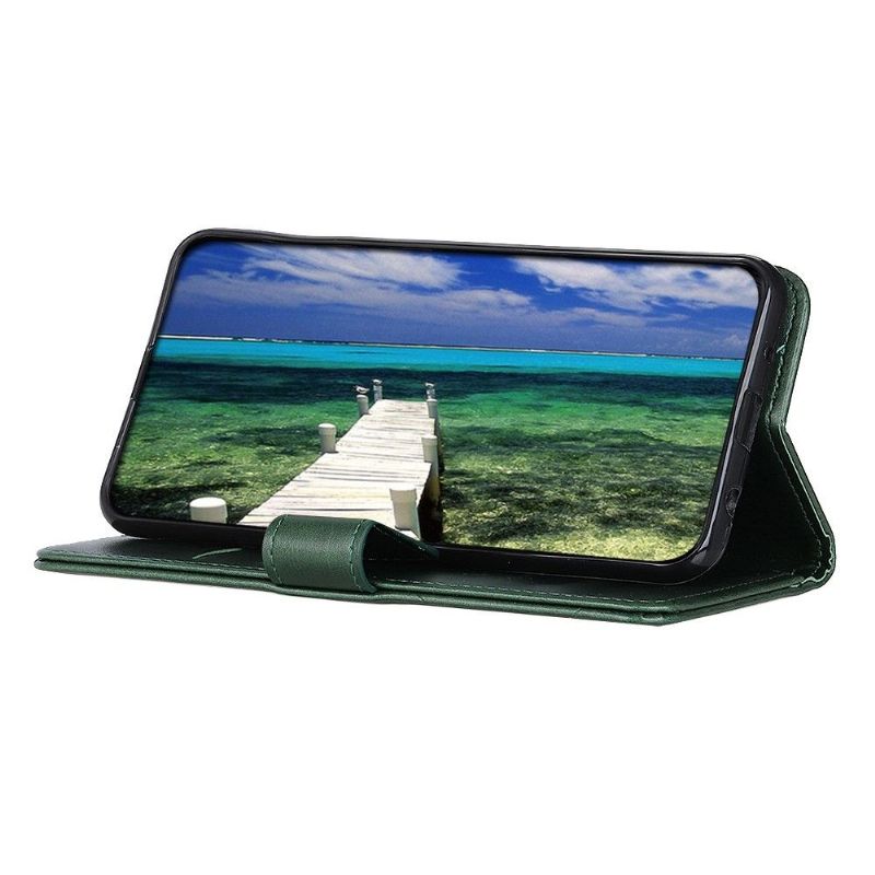 Flipové Pouzdro Na Asus Zenfone 8 Kožené Pouzdro Klapka Z Umělé Kůže S Nýtem