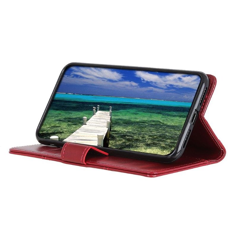 Flipové Pouzdro Na Asus Zenfone 8 Kožený Efekt S Nýty