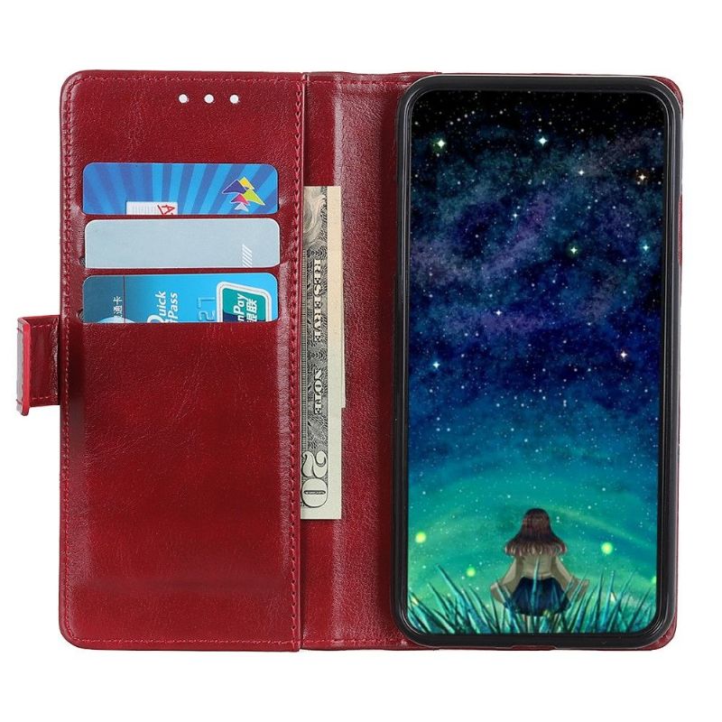 Flipové Pouzdro Na Asus Zenfone 8 Kožený Efekt S Nýty
